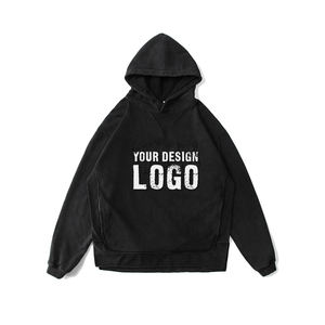 Autumn Winter Cotton No Drawstring Oversized Men's <b>Hoodie</b> Fashion Casual Heavyweight Drop Shoulder Pullover Mens Hoodies - Product Image 4