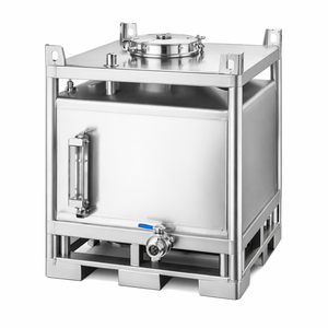 Serbatoio IBC in Acciaio Inox da <span class=keywords><strong>500L</strong></span> per Sale al Litio, Contenitore Industriale per Carichi Pesanti - Product Image 1