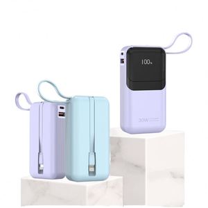 Batería Externa Mini Slim de 9000 mAh, Nuevo Diseño, Carga Rápida con Batería de Polímero 3C, Cargador Portátil de 22.5 W con Pantalla para Viajes - Product Image 1