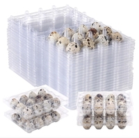 Barquettes à œufs de caille personnalisées 12 15 20 24 alvéoles, boîte de rangement vide, emballage, barquette à œufs de caille en plastique transparent pour 30 œufs