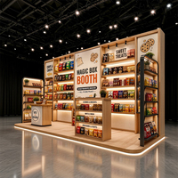 Stand d'exposition portable Magic Box à montage sans outils pour salons professionnels, événements et stands de vente de snacks