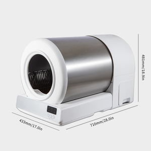 Self Cleaning Stainless Steel PP <strong>Automatic</strong> Roller Drum <strong>Litter</strong> Box Large Capacity Easy Clean Washable <strong>Tray</strong> for Multiple Cats Tuya - Product Image 6