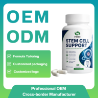 Capsules végétariennes de soutien aux cellules souches, complément pour la santé cellulaire et le bien-être général, service d'impression de logo personnalisé disponible