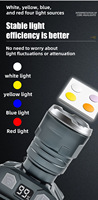 Laser blanc haute puissance Smart Wave-Sensing LED phare Source de quatre lumières lampe minière pour l'affichage de la puissance de travail en plein air étanche