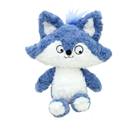 Peluche renard bleu directement de l'usine, jouet en peluche loup aux yeux amusants, mignonnes peluches en fourrure bouclée pour la vente en gros