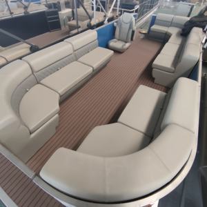 Bateau ponton de luxe en aluminium de nouvelle conception-5.8x2.6m Utilisation de fête et de pêche à moteur - Product Image 5