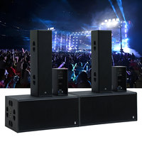 Système de sonorisation PA complet pour DJ, avec 3 enceintes colonnes de 10 pouces, un caisson de basses de 18 pouces et un amplificateur, idéal pour les églises