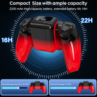 Batterie externe haute capacité pour PS5, manette PS5 Edge, avec indicateur LED, permettant de jouer pendant la charge