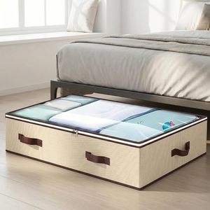 Bolsas de Almacenamiento para Debajo de la Cama y del Sofá con Asas Resistentes y Ventana Transparente, Diseño Rectangular, Hechas en China (Negras) - Product Image 3
