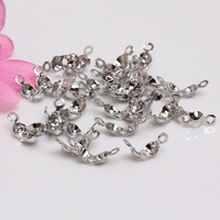 Chaîne de billes de Calotte, perles à sertir à l'extrémité, connecteur pliant, bouchon de fermoir, résultats de fabrication de bijoux DIY