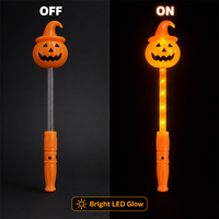 Bâtons LED lumineux d'Halloween en gros, vente chaude, citrouille scintillante pour décoration de fête