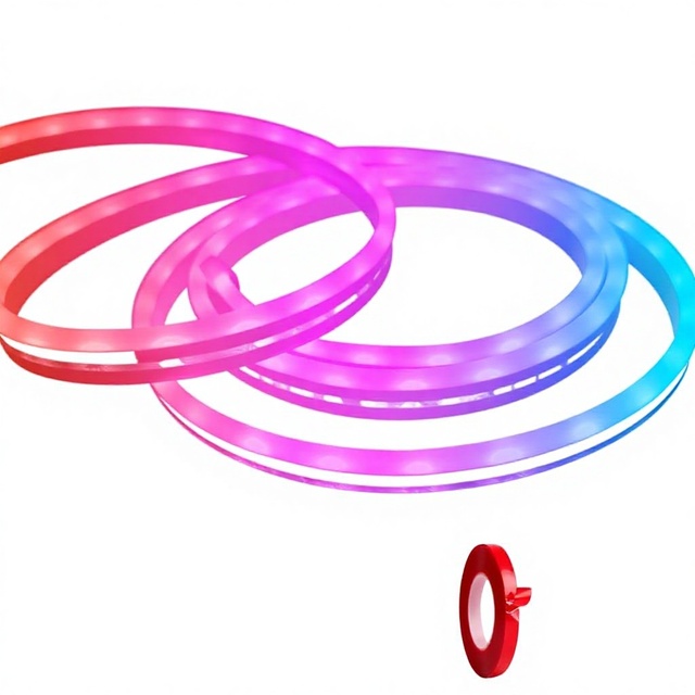 Adjustable LED Neon Strip Lights USB Powered 5V Music Sync Color Changing APP Control IP65 Lighting 12mm PVC Dimmable Ra80