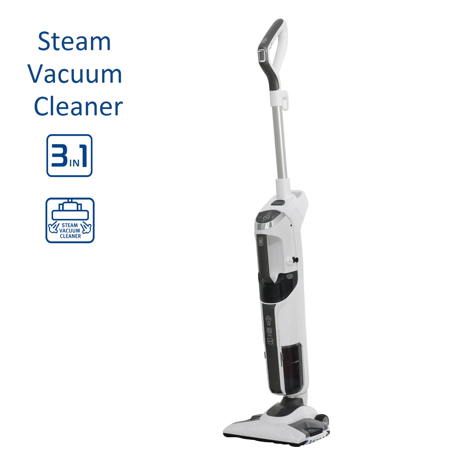 NEW arrival 3 in 1 Upright stick handy electric steam wet and dry floor cleaner steam vacuum mops