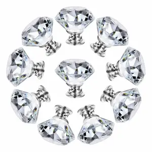 Hot Sale Crystal Knobs Furniture Knobs and Crystal Glass Cabinet Handles Glass Handle for doors decoration Door