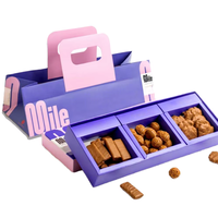 Cajas Personalizadas para Postres de Chocolate con Separadores, Empaque de Papel de Grado Alimenticio para Galletas, Empaque para Panadería y Catering