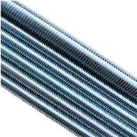 Tige filetée intégrale galvanisée DIN975 en acier au carbone, barre filetée complète M3-M48, longueur personnalisée 1m 2m 3m pour construction et support PV