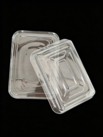 Boîte à croissants en plastique PET/PP de qualité alimentaire, étanche, transparente, type clamshell pour pâtisserie, emballage à emporter pour boulangerie fraîche