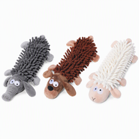 Jouets en peluche personnalisés et interactifs pour animaux de compagnie, poupées d'animaux simulés de dessin animé pour chiens, peluches molaires résistantes aux morsures