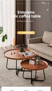 Fabbrica <span class=keywords><strong>Outlet</strong></span> metallo soggiorno nuovo <span class=keywords><strong>Design</strong></span> moderno mobili in legno piccolo caffè tavolo <span class=keywords><strong>da</strong></span> tè rotondo - Product Image 3