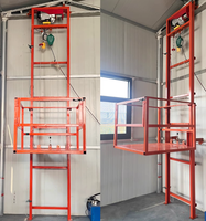 Mini-élévateur de marchandises électrique 500 kg, 6 m/10 m, avec rail de guidage, télécommande et dispositif anti-chute pour le chargement en usine