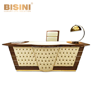 Tavolo <span class=keywords><strong>da</strong></span> <span class=keywords><strong>Pranzo</strong></span> Lungo con Base in Acciaio Inox Stile Europeo Post-Moderno con Intarsi e 8 Sedie - Product Image 4