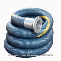 Tuyau chimique en PTFE haute température, renforcé à double hélice en acier inoxydable, pour le dosage d'acides et l'alimentation des réacteurs