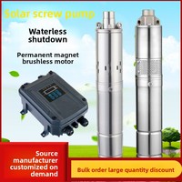 Pompe submersible à vis sans balais 12V 24V 36V 48V 72V pour puits profond, 3 pouces, en acier inoxydable, haute pression pour l'irrigation