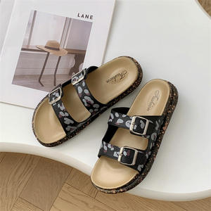 <span class=keywords><strong>Sandali</strong></span> con suola spessa da donna con motivo a stampa leopardata e ciabatte estive transfrontaliere da donna per spiaggia all'aperto - Product Image 5