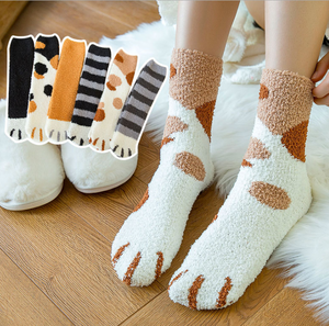Cute <strong>Sock</strong> for Girl 3D Cartoon Soft Plush Warm Crew Home Women Winter Bulk Fuzzy <strong>Fluffy</strong> <strong>Socks</strong> for <strong>Ladies</strong> - Product Image 4