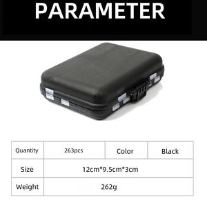 Ensemble d'accessoires de pêche de haute qualité 264 pièces avec boîte à pêche incluant hameçons, plombs, émerillons, agrafes et flotteurs - Product Image 4