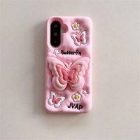 Étui de téléphone papillon 3D Kawaii pour Samsung A26 A36 A56 A16 A17 A14 A15 A25 S22ultra S23ultra S24ultra S25ultra