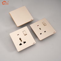 Interrupteurs muraux standard KLASS UK avec plaque 1 gang 1 voie et interrupteur néon pour prises électriques domestiques et interrupteurs à bascule