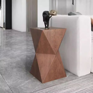 Table console ronde moderne en bois massif, tabouret de jetée, table d'appoint en rondins, ornement de souche d'arbre pour usage domestique dans le salon - Product Image 5