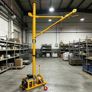 Grúa elevadora portátil de 220V para interiores, de columna simple o doble, de suelo a techo, con soporte para cabrestante eléctrico - Product Image 5