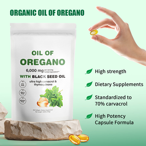 Kapsul minyak Oregano liar suplemen organik alami imun 300 minyak Oregano dengan kapsul minyak biji hitam - Product Image 4