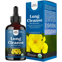Échantillon gratuit de gouttes de feuilles de molène de marque privée Vitamines liquides par voie orale Suppléments à base de plantes Nettoyer les poumons Gouttes liquides de feuilles de molène