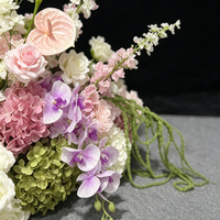 Boule de fleurs artificielles orchidée rose et violette, centre de table de mariage