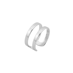 2026 Double-layer Parallel Band Design Simple Stainless Steel <b>Ring</b> Unisex's <b>Adjustable</b> <b>Rings</b> Fashion Jewelry For Daily Wear - Product Image 5