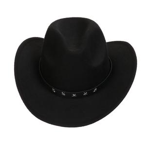 Chapeau de <span class=keywords><strong>cowboy</strong></span> pour adultes orné d'étoiles - Chapeaux de <span class=keywords><strong>cowboy</strong></span> en feutre pour hommes avec des étoiles - Accessoires de <span class=keywords><strong>costume</strong></span> de déguisement du Far West - Product Image 2