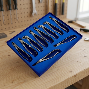 Ensemble de forceps d'extraction dentaire BK Industries, 10 pièces, acier inoxydable, poignée anatomique ergonomique, instruments chirurgicaux manuels, CE - Product Image 5