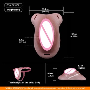 Dispositivo de ocultación de pene de silicona con almohadillas vaginales insertables tipo piel 4style MTF, con canal vaginal realista para transgénero y drag queen. - Product Image 4
