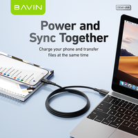 Câble USB BAVIN CB361 en silicone PD 18W 12W 3 couleurs, charge rapide, type C, transmission de données micro, pour téléphone portable