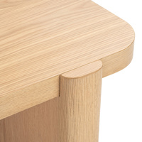 Table basse hexagonale moderne en bois foncé avec design de bord unique et étagère ouverte pour salon, mobilier de maison