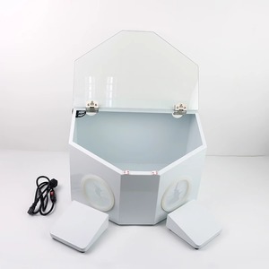 Golden Light Dental Dustproof Box 15.5cm x 15cm x 6.5cm Plastic Cover For Grinding <b>Sandblasting</b> With Led - Product Image 3