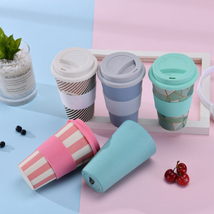 100% naturel biodégradable personnalisé écologique garder à emporter en gros de fibre de bambou réutilisable tasse à café pour aller avec couvercle en bambou - Product Image 2