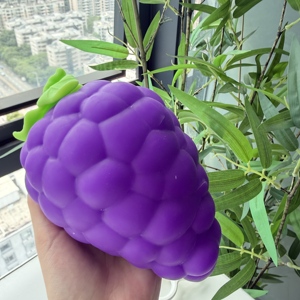 Novelty Simulation Extra Large Purple Grape Squishy Fruit Slow Rising Stress Relief <b>Educational</b> <b>Toy</b> Wholesale - Product Image 3