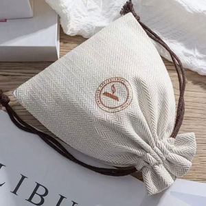 Eco Friendly Natural Herringbone Cotton Bags Gift Pouches Jewelry Drawstring Twill High Quality Gift Bag with <b>String</b> - Product Image 4