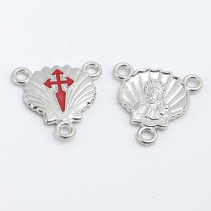 Centro <span class=keywords><strong>de</strong></span> mesa del Zodíaco <span class=keywords><strong>de</strong></span> Saint James, cruzado <span class=keywords><strong>de</strong></span> concha <span class=keywords><strong>de</strong></span> vieiras, Camino <span class=keywords><strong>de</strong></span> <span class=keywords><strong>Santiago</strong></span>, Rosary - Product Image 3