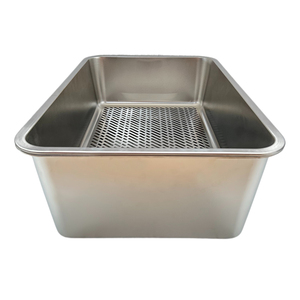 WOTAI New Product Stainless Steel With Shifter Litter Sifter <strong>Box</strong> 60*40*20cm 15cm <strong>Cat</strong> Basin Toilet - Product Image 2