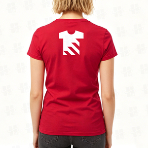 เสื้อยืดลำลองผู้หญิง พิมพ์ลายด้วยน้ำ ผ้าคอตตอน 97% สแปนเด็กซ์ 3% ผ่านการซักก่อน ยืดหยุ่นสูง ทรงปกติ - Product Image 3